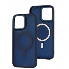 Чохол для iPhone 14 Pro Max Space color MagSafe синій