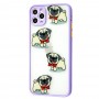 Чохол для iPhone 11 Pro Max Wave Cartoon dogs / light purple