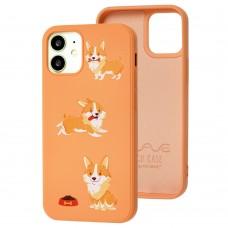 Чехол для iPhone 12 mini Wave Fancy corgi / peach