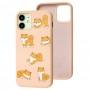 Чохол для iPhone 12 mini Wave Fancy playful cat / pink sand