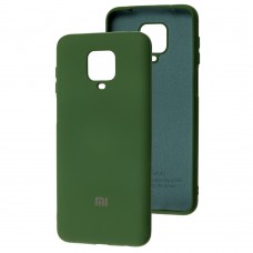 Чехол для Xiaomi Redmi Note 9s / 9 Pro Silicone Full зеленый / dark green
