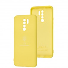 Чехол для Xiaomi Redmi 9 Silicone Full Трезубец желтый