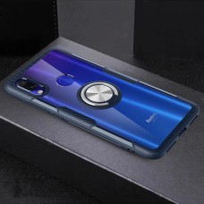 Чехол для Xiaomi Redmi Note 7 Deen CrystalRing с кольцом темно-синий