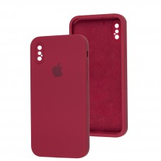 Чехол для iPhone X / Xs Square Full camera rose red
