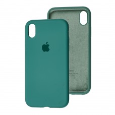 Чехол для iPhone Xr Silicone Full зеленый / light green