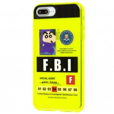 Чехол для iPhone 7 Plus / 8 Plus Neon print FBI