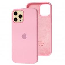 Чехол для iPhone 12 Pro Max Full Silicone case pink