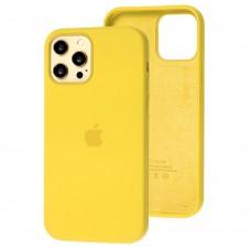 Чехол для iPhone 12 Pro Max Full Silicone case yellow