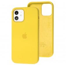 Чехол для iPhone 12 / 12 Pro Full Silicone case yellow