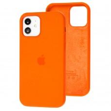 Чехол для iPhone 12 / 12 Pro Full Silicone case apricot orange