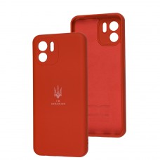 Чехол для Xiaomi Redmi A1 Silicone Full Трезубец красный