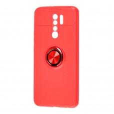 Чехол для Xiaomi Redmi 9 Deen ColorRing с кольцом красный