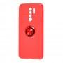 Чохол для Xiaomi Redmi 9 Deen ColorRing із кільцем червоний