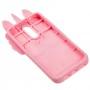 3D чехол для Xiaomi Redmi 8 единорог жидкие блестки розовый 