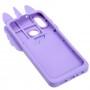 3D чехол для Samsung Galaxy A10s (A107) единорог жидкие блестки фиолетовый 