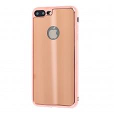 Чохол Glossy Stripe для iPhone 7 Plus / 8 Plus рожевий