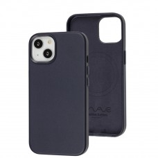 Чехол для iPhone 14 WAVE Premium leather MagSafe midnight