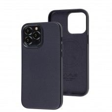 Чохол для iPhone 14 Pro Max WAVE Premium leather MagSafe midnight