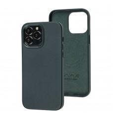 Чохол для iPhone 14 Pro Max WAVE Premium leather MagSafe forest green