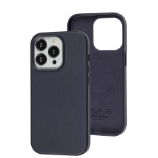 Чехол для iPhone 14 Pro WAVE Premium leather MagSafe midnight