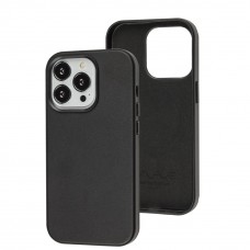 Чохол для iPhone 14 Pro WAVE Premium leather MagSafe black