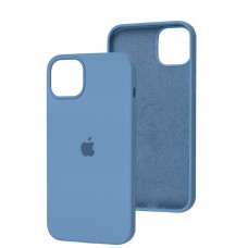Чехол для iPhone 14 Plus Silicone Full голубой / cornflower