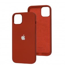 Чехол для iPhone 14 Plus Silicone Full красный / dark red
