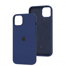 Чехол для iPhone 14 Plus Silicone Full синий / deep navy 