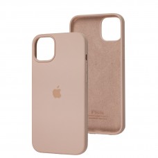Чехол для iPhone 14 Plus Silicone Full розовый / pink sand