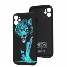 Чехол для iPhone 11 WAVE neon x luxo Wild wolf