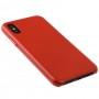 Чохол для iPhone X / Xs Leather Case (Leather) червоний