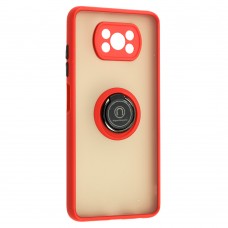 Чехол для Xiaomi Poco X3 LikGus Edging Ring красный