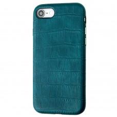 Чехол для iPhone 7 / 8 / SE 20 Leather croco full зеленый