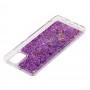 Чехол для Samsung Galaxy A51 (A515) Блестки вода new бабочка фиолетовый