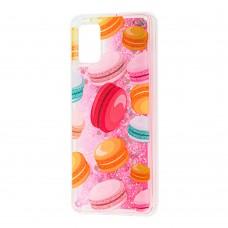Чехол для Samsung Galaxy A51 (A515) Блестки вода new пончик розовый