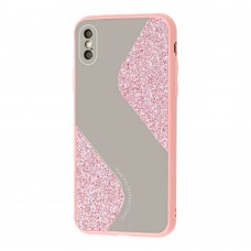 Чохол для iPhone Xs Max Shine mirror рожевий