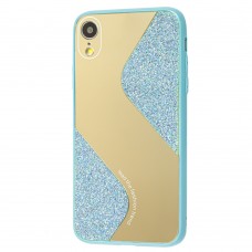 Чехол для iPhone Xr Shine mirror голубой