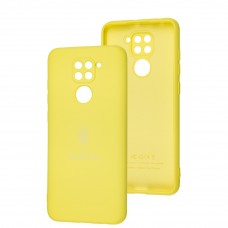 Чехол для Xiaomi Redmi Note 9 Silicone Full Трезубец желтый