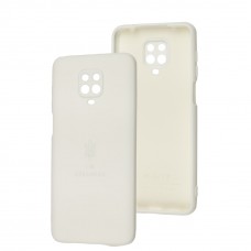 Чохол для Xiaomi Redmi Note 9s/9 Pro Silicone Full Тризуб білий