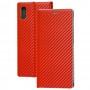 Чехол книжка для Xiaomi Redmi 9A Carbon book красный