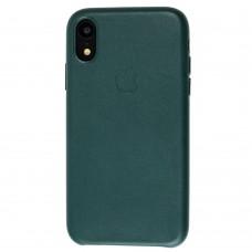 Чехол для iPhone Xr Leather classic "forest green"