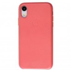 Чехол для iPhone Xr Leather classic "peony pink"