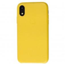 Чохол для iPhone Xr Leather classic "жовтий"