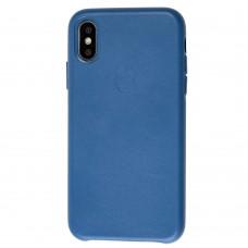 Чехол для iPhone X / Xs  Leather classic "star blue"