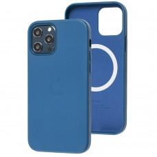 Чехол для iPhone 12 Pro Max Leather with MagSafe cod blue