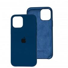 Чехол Silicone для iPhone 12 / 12 Pro case navy blue 
