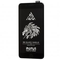 Защитное стекло для iPhone 7 Plus / 8 Plus Inavi Premium черное (OEM)