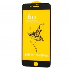 Захисне скло 6D Premium для iPhone 7 Plus / 8 Plus чорне (OEM)