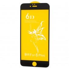 Защитное стекло 6D Premium для iPhone 6 Plus черное (OEM)