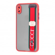 Чехол для iPhone Xs Max WristBand G I красный
